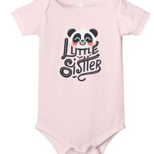 Pink Little Sister Panda Onesie